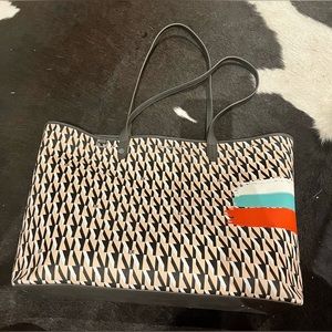 SAM EDELMAN Coated Canvas Shoulder Beach Bag